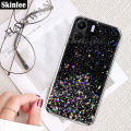 Phone case For Xiaomi Redmi 13C Back cover Full Stars Moon Glitter Bling Sequins Starry Sky Transparent Soft Cover for Mi Redmi 13C cover cases.