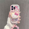 Phone Case For Samsung Galaxy A15 A14 A13 A21S A22 A05 A05S A04S A04 A04E A02 A02S A03 M54 Casing Pearl chain Cute Hello Kitty Cat Cute 3D Kuromi Bracket Cartoon Silicone Soft Shockproof Holder Back Cover.