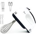 Mini Handheld - 7 Speed Variable Speed - Small Kitchen Food Preparation - Multifunctional - White - Electric Hand Mixer.