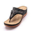 2022 New Slippers Women's Summer Fashion Water Diamond Slope Heel Sandals for Leisure Vacation Feet Clip Flip flops. 