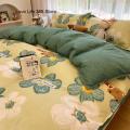 Ins Style Fashion Butterfly Bedding Set For Girls Boys Double Size Flat Sheet Duvet Cover Pillowcase Bed Linen Home Textile. 