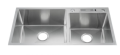 TekaSpain Handmade Stainless Steel Kitchen Sink 32 x 18".