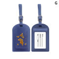 Women Men PU Leather Map Luggage Tag Suitcase Identifier Label Baggage Boarding Bag Tag Name ID Address Holder Travel Accessorie Demoo.