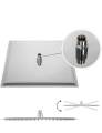 6x6 inch Square Rain Shower Head With 15 inches Long Solid SS Square Pipe - Complete Shower Set  / Bathroom shower Set. 