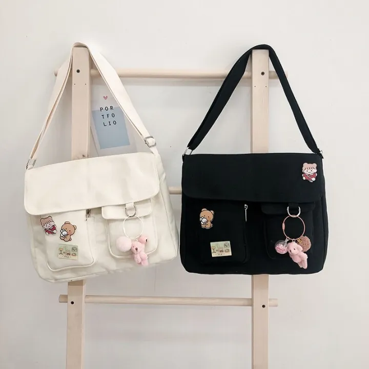 Canvas%20Shoulder%20Bags%20for%20Women%20men%20Simple%20Large%20Capacity%20Messenger%20Crossbody%20Tote%20Shopper%20Bag%20Young%20Student%20Women's%20School%20bags%20-%20Image%205