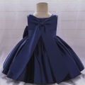 DSstyles Flower Girl Bow Tutu Dress Kids Baby Girl Princess Dress Bow Dresses Summer Wedding Party Pageant Gown. 