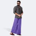 AMANAT SHAH LUNGI FOR MEN - ONE COLOR - LINEN STITCHED LUNGI (5 HAND). 