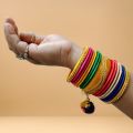 Silk thread multicolor reshmi bangle Churi bracelets for women and girls fashion.