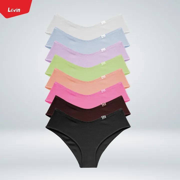 Pack of 3 Assorted Women's Cotton Ribbed V Shape Waist Hipster Panty Briers Underwear For Ladies From Levin