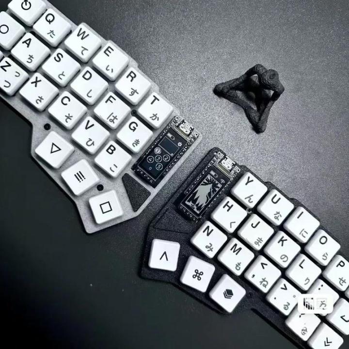 Corne%203x6%20Low%20Profile%20Split%20Keyboards%20Ergonomic%20Custom%20Zmk%20Bluetooth%20Nice%20View%20Screen%20Choc%20V1%20Wireless%20Split%20Mechanical%20Keyboard%20-%20Image%202
