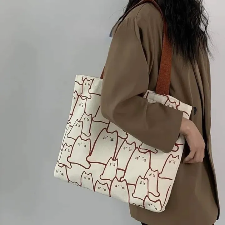 Trendy%20Top%20Handle%20Cute%20Panda%20Design%20Off%20White%20Color%20With%20Mini%20Pouch%20%20Tote%20Canvas%20Bag%20Shopping%20Bag%20/%20College%20/%20University%20Bag,%20Tote%20Bag,%20Canvas%20Bag%20with%20Zipper%20%202%20in1%20Combo%20-%20Image%203