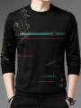 Black High Staylish Full Sleeve T-Shirt For Men.