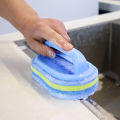 Kitchen Bathroom Toilet Cleaning Brush Sponge Glass Wall Cleaning Brushes Handle Sponge Ceramic Window Slot Clean Brushes Tools 1Pcs.