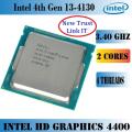 Intel Core i3 4th Gen 3.4Ghz. 