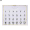 12 pairs/set Crystal Simulated Pearl Earrings Set Women Jewelry Accessories Piercing Ball Stud Earring kit Bijouteria brincos.