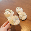 A piece of Korean soft leather shoes for girls newborn babies 0-3 years old step shoes baby girls princess single shoes sandals.