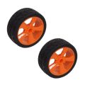 65mm Orange - Elite TPE Plastic Wheel Set of 2 Pieces. 