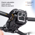 4k Drone Professional 3 Camera Drone  Wifi Fpv Fixed Point Hovering Intelligent 50x Video Drone Altitude Optical Avoidance Drone DE. 