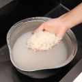 Rice Washer Strainer Bowl Stainless Steel Rice Washing Bowl Rice Sieve Colander Fruit and Vegetable Strainer Kitchen Tools. 