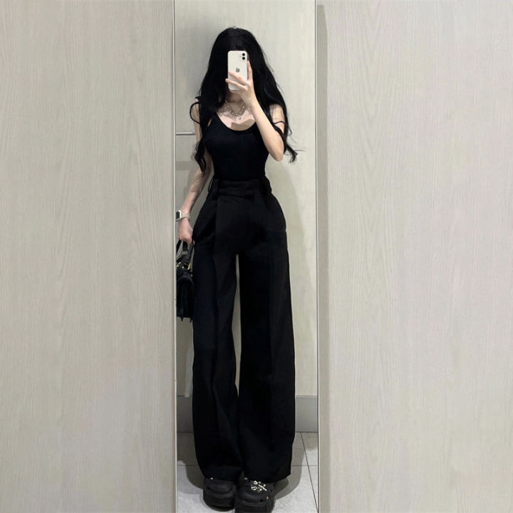 Sweet%20Cool%20Style%20Backless%20Slim%20Fit%20One-Piece%20Vest%20Top%20Korean%20Style%20High%20Waist%20Wide%20Leg%20Straight%20Suit%20Pants%20Hot%20Girl%20Summer%20Suit%20for%20Women%20-%20Image%202