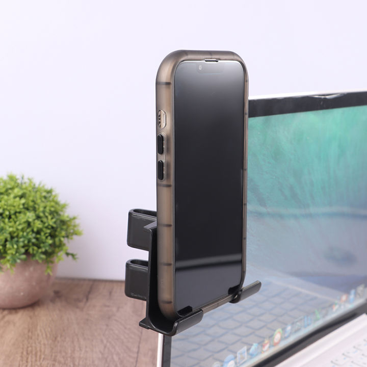 Notebook%20Screen%20Side%20Phone%20Holder%20Clip%20On%20Monitor%20For%20Laptop%20Or%20Desktop%20Monitor%20Creative%20Mobile%20Phone%20Stand%20For%20Laptop%20-%20Image%209