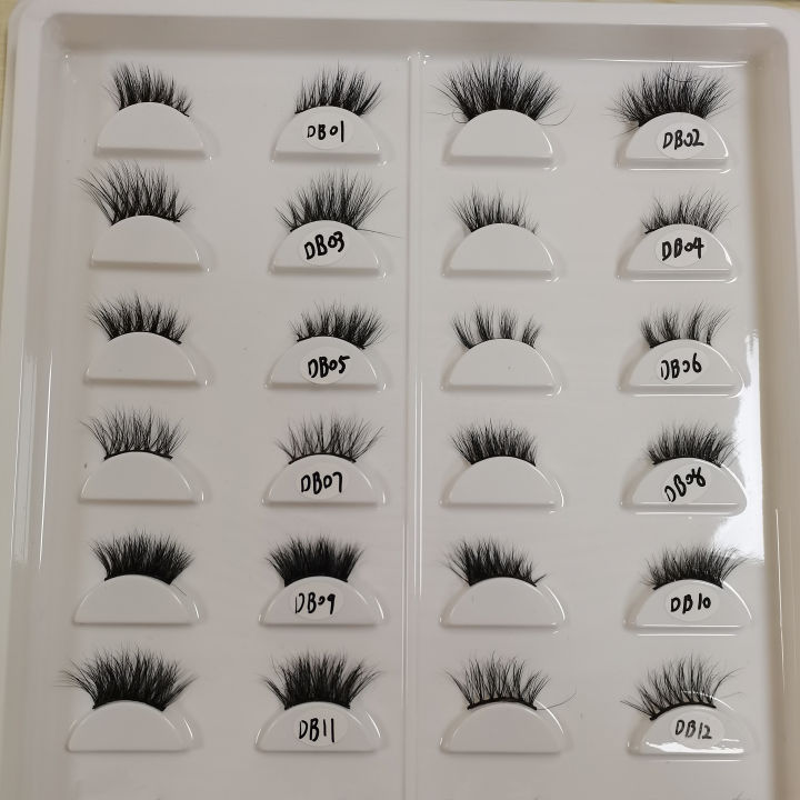 3D%20Short%20Mink%20Lashes%20Faux%20Cils%20Foxy%20Eye%20Winged%20Lashes%20Natural%20Half%20Lashes%20Cateye%20False%20Eyelashes%20Makeup%20-%20Image%203