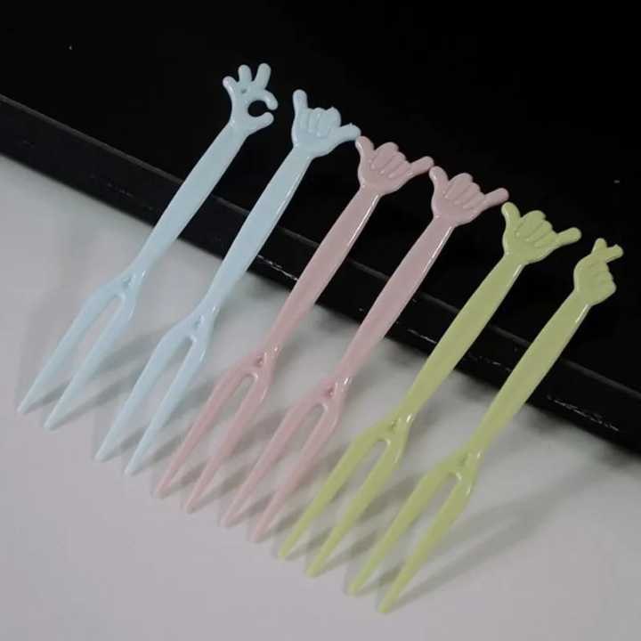 Pristine%20-%201%20pack%20Fruit%20fork%20cute%20set%20of%20plastic%20disposable%20fruit%20stick%20home%20eat%20cake%20vegetable%20salad%20small%20fork%20-%20Perfect%20Condition%20-%20Image%206