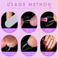 200pcs Nail Tips Short Stiletto Acrylic Pre-Shaped Extra Clear Short Nails 10 Sizes Half Cover Nail Tips for Acrylic Nails.