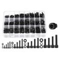 1600Piece Hex Socket Head Cap Machine Screws Nuts and Bolts Assortment Kit Black Metric Screw Assortment Metric Bolt Assortment. 