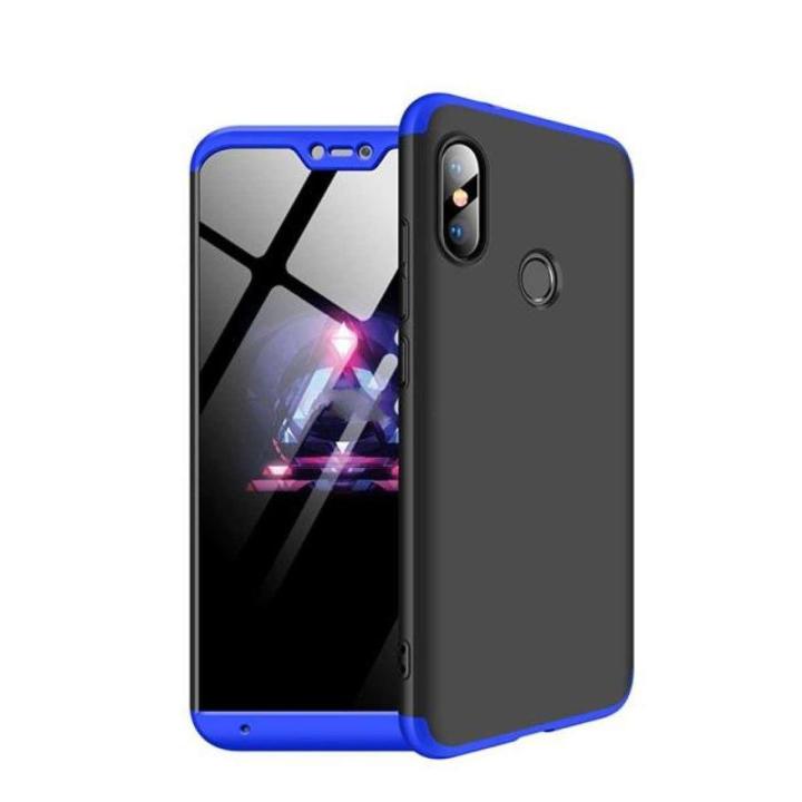 For Xiaomi Mi A2 Lite/ Redmi 6 Pro GKK 360 Degree Phone Cover - Black and Blue