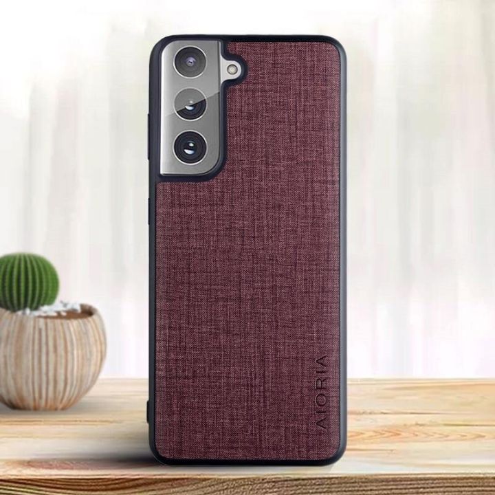 lthmy for Samsung galaxy S21 Plus case with Cross waterproof cloth design PU TPU 2in1 material casing