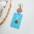 KPOP Bangtan Boys Card Holder Hard Case TATA COOKY Photocard Protector Key Ring with Stretchable Hanging Chain. 
