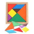 7pcs Wooden Tangram Brain Teaser Puzzle Children Mental Development Tangram Kids Educational Toy. 