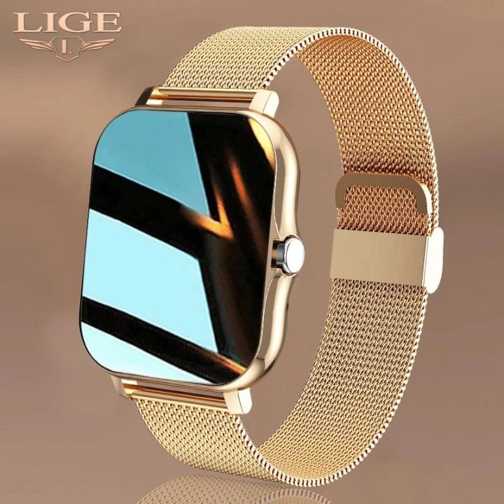 LIGE Smart Watch Women Waterproof Full Touch Screen Heart