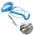 Anti Static ESD Wrist Strap Discharge Grounding ESD Mat Flexible Coiled Cables Prevent Static Shock Adjustable Antistatic Wrist Strap For Electronics Repair Work Tool - Multi Plug.
