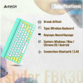 A4tech Fstyler FBK30 Multi-Mode Wireless Keyboard - 2.4G & Bluetooth Connection - Mobile/Tablets Stand - Round Keycaps - Compact Size - Compatible with Windows / Mac / iOS / Android - Quiet Key - English Layout. 
