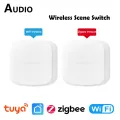 Tuya WiFi ZigBee Smart Scene Wireless Switch Push Button Controller Automation Scenario 2 Gang Smart Home Gadgets Smart Control. 