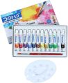 DOMS Watercolor Tube With Palette And 1pc Brush Free For Painting 6 And 12 Color. 