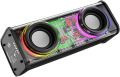 V8 Bluetooth Speaker Transparent Sound Box Colorful Lights Dual Speaker High Power Subwoofer Soundba-black. 