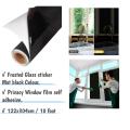 Waterproof frosted glass film sticker/ self adhesive glass paper Mat Black Colour / 122 cmx304 cm for house privacy / Thai window / Sleeping bed room.. 