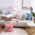 Cushion Cover Fluffy Widely Applied Square Shaped Decorative Plush Sofa Pillowcases for Couch. 