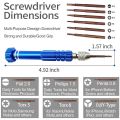 TWEXQNY-Magnetic 6 in 1 Tiny Screw Driver Kit, Small Screwdriver Set Perfect Mini Screws for Cell Phones, Watch, Eyeglass Etc.