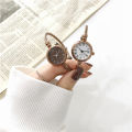 Vintage Fashion Watch For Women Casual Quartz Stainless Steel Band Watches. 