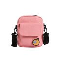 Canvas cute children's small bag Solid color Japanese mobile phone bag Korean version ins small square bag shoulder bag crossbody bag. 