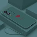 Vivo Y17s Luxury Cute Love Heart Casing Matte Liquid Silicon Back TPU Soft Case Cover.