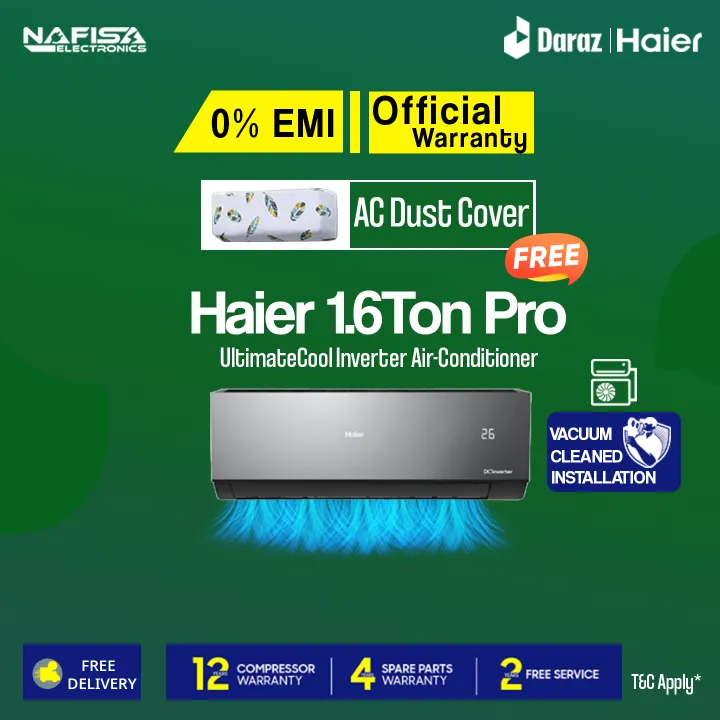 Haier 1.6 Ton UltimateCool Inverter AC (HSU-19UltimateCool:(INV)(Pro)) with Free Delivery