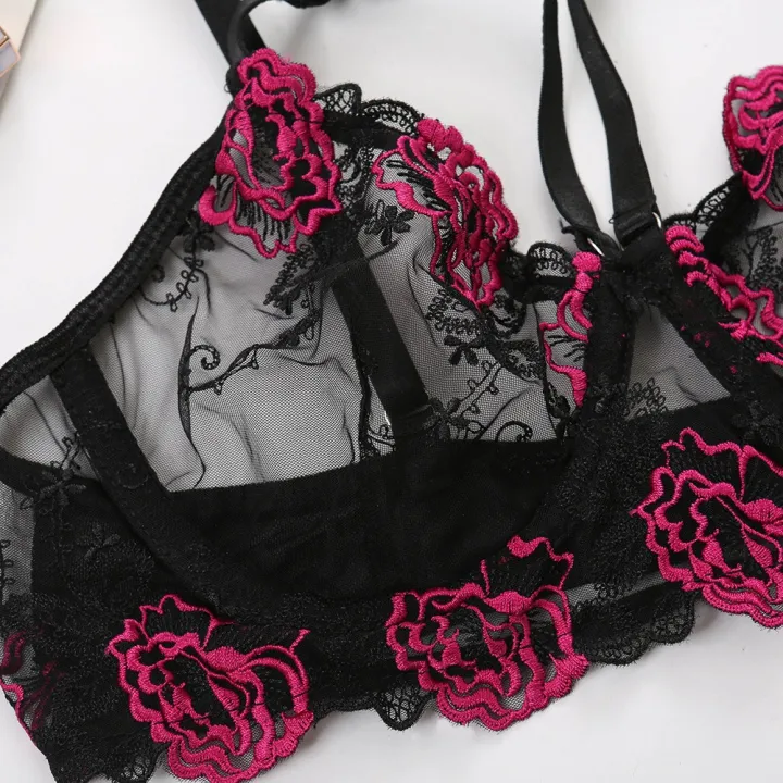 2%20Pcs/Set%20Rose%20Comfortable%20Lace%20Underwear%20&%20Panty%20Set%20-%20Image%203