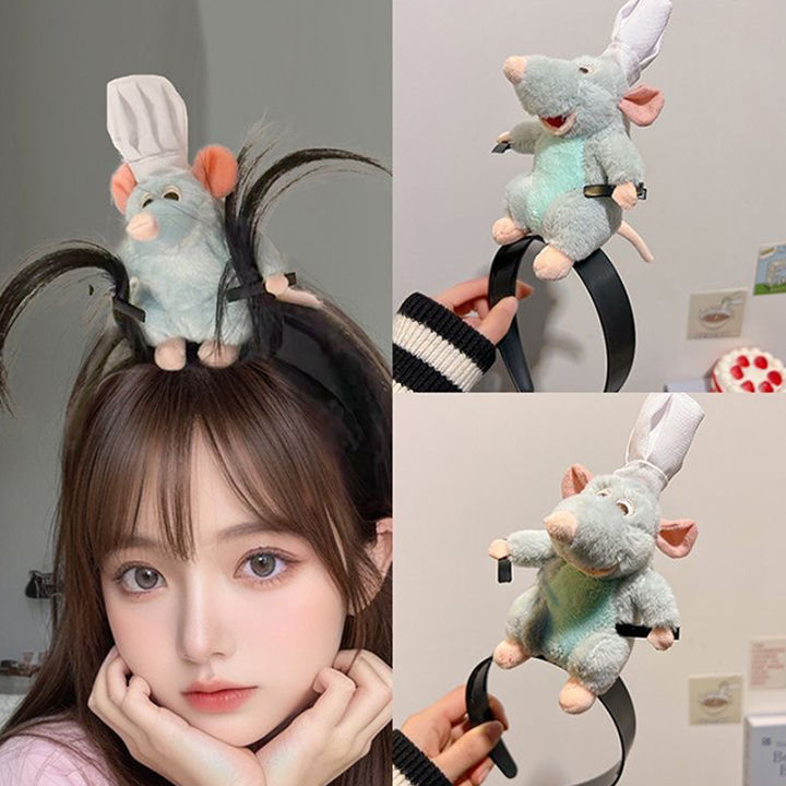 Ratatouille Hairband Plush Doll Headband Banger Clip Wide-Brimmed Hairpin super baby