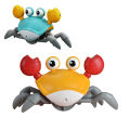 Dancing Crab Toy for Babies Crawling Interactive Escape Crabs Walking Dancing with Music Automatically Avoid Obstacles Toys.