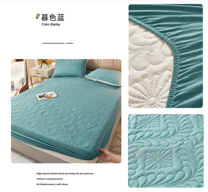 Waterproof%20Tilam%20Kalis%20Air%20Kencing%20Malam%20Cadar%20MLife%20Waterproof%20Mattress%20Queen%20Mattress%20Protector%20Cover%20Fitted%20Bedsheet%20-%20Image%204